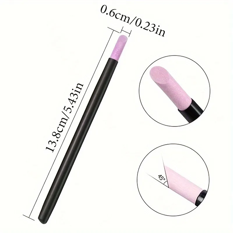 Arquivo de unhas de quartzo e bastões de buffer – 1/5 unidades de ferramentas de caneta de manicure para remoção de cutícula e pele morta, esmalte em gel UV sem perfume
