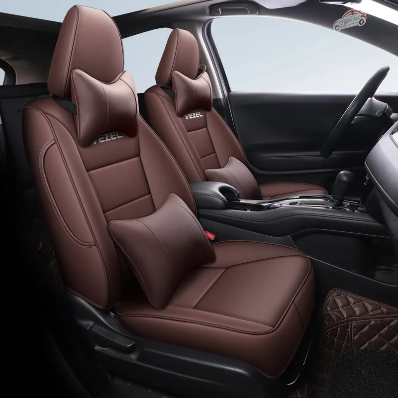 

Custom made Auto Car Seat Covers For Honda Vezel HRV 2014 2015 2016 2017 2018 2019 Years Automobiles Protector Chair Leather Mat