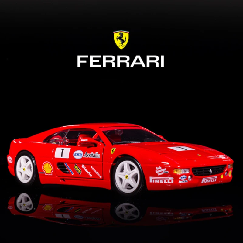 Bburago 1:24 Ferrari F355 Challenge Alloy Sports Car Model Diecast Metal Racing Car Vehicles Model Simulation Childrens Toy Gift