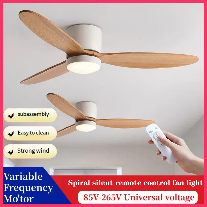 Modern LED Ceiling Fan With Silent Interior Bedroom Dining Room Ceiling Chandelier Light Home Deco