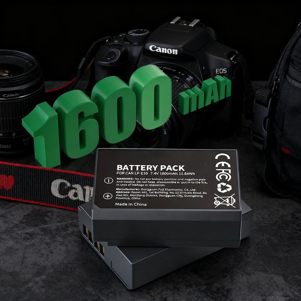 PHOMAX LP-E10 LPE10 LP E10 Camera Battery+Dual USB Charger For Canon EOS 1100D 1200D 1300D 2000D 4000D Rebel T5 T6 KISS X50 X70