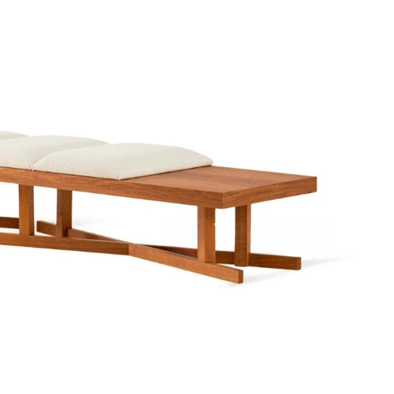 Medieval solid wood sofa stool designer retro clothing store bench