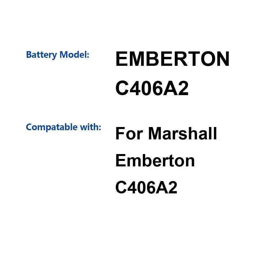 

Экологически чистый портативный аккумулятор для динамика Marshall Emberton C406A2