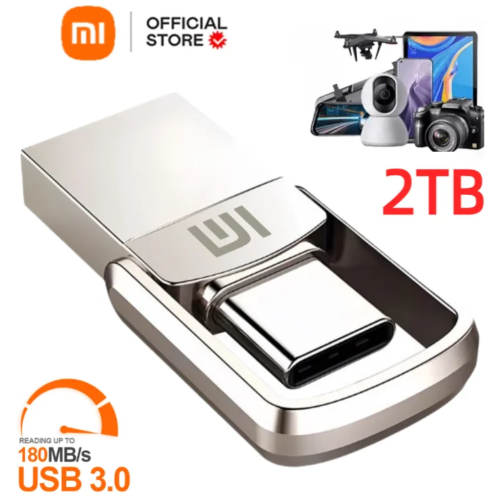 Xiaomi USB 3.1 Metal USB Flash Drive 2TB 1TB 128GB 256GB Waterproof Pen Drive Creative Car Music Gift High Speed USB PenDrive