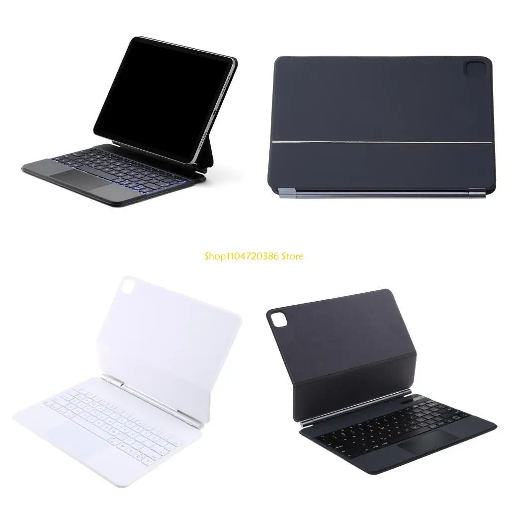 K0EA Magnetic Keyboard for Case for  10.9" 11" /  12.9" Tablet Bluetooth-compatible Detachable Keyboard Leather Cover