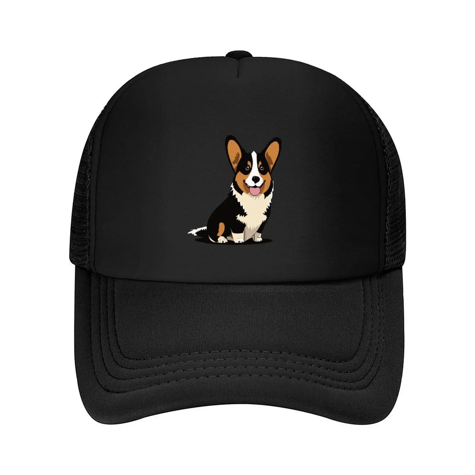 

Tricolor Corgi Baseball Cap New In Hat foam party Hat Visor cute Boy Women's