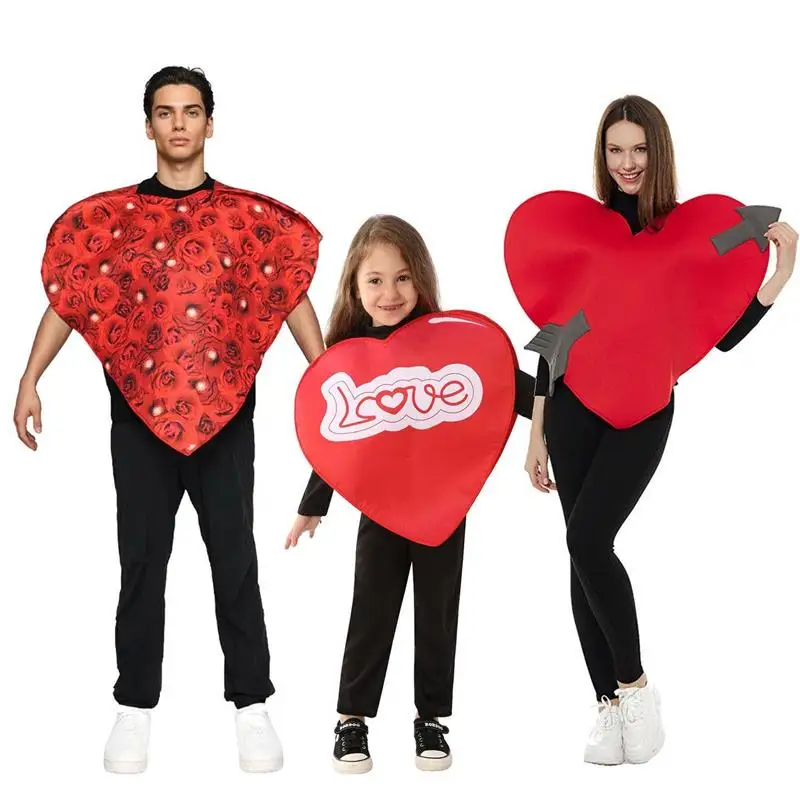 

Halloween Romantic Rose Shape Costume Heart Decoration Stage Performance Suit Love God Cupid's Arrow Family Matching Outfits