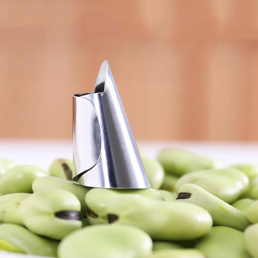 

5 Pcs Stainless Pine Nut Tools Finger Protector Cutting Steel Finger Protector Shelling Kitchen Cutting Pine Tools Nuts