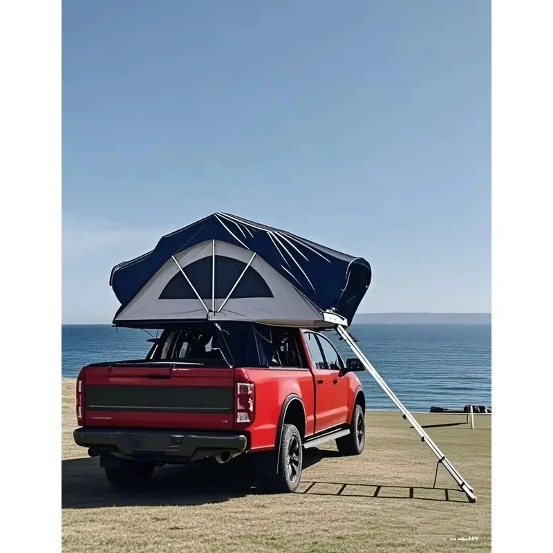 2 Person 1.4M Compact Curved Soft Shell Rooftop Tent Foldable Car Roof Tent for Outdoor Camping Overlanding