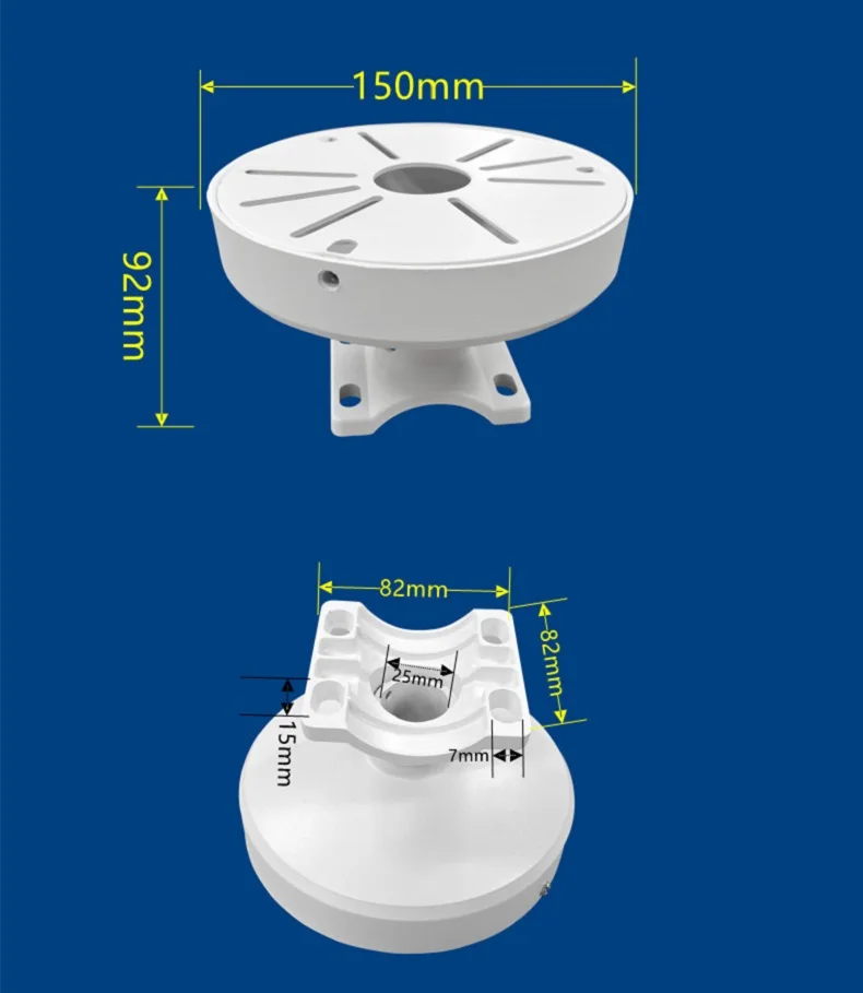 9cm Universal Dome CCTV Camera Rod / Side / Siding / Ceiling Mount Bracket Support Indoor Outdoor Aluminum Alloy Hemispherical