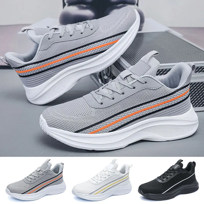 Zapatillas de deporte de verano para hombre, zapatos informales bajos, transpirables, ligeros, con cordones, talla grande 39-50