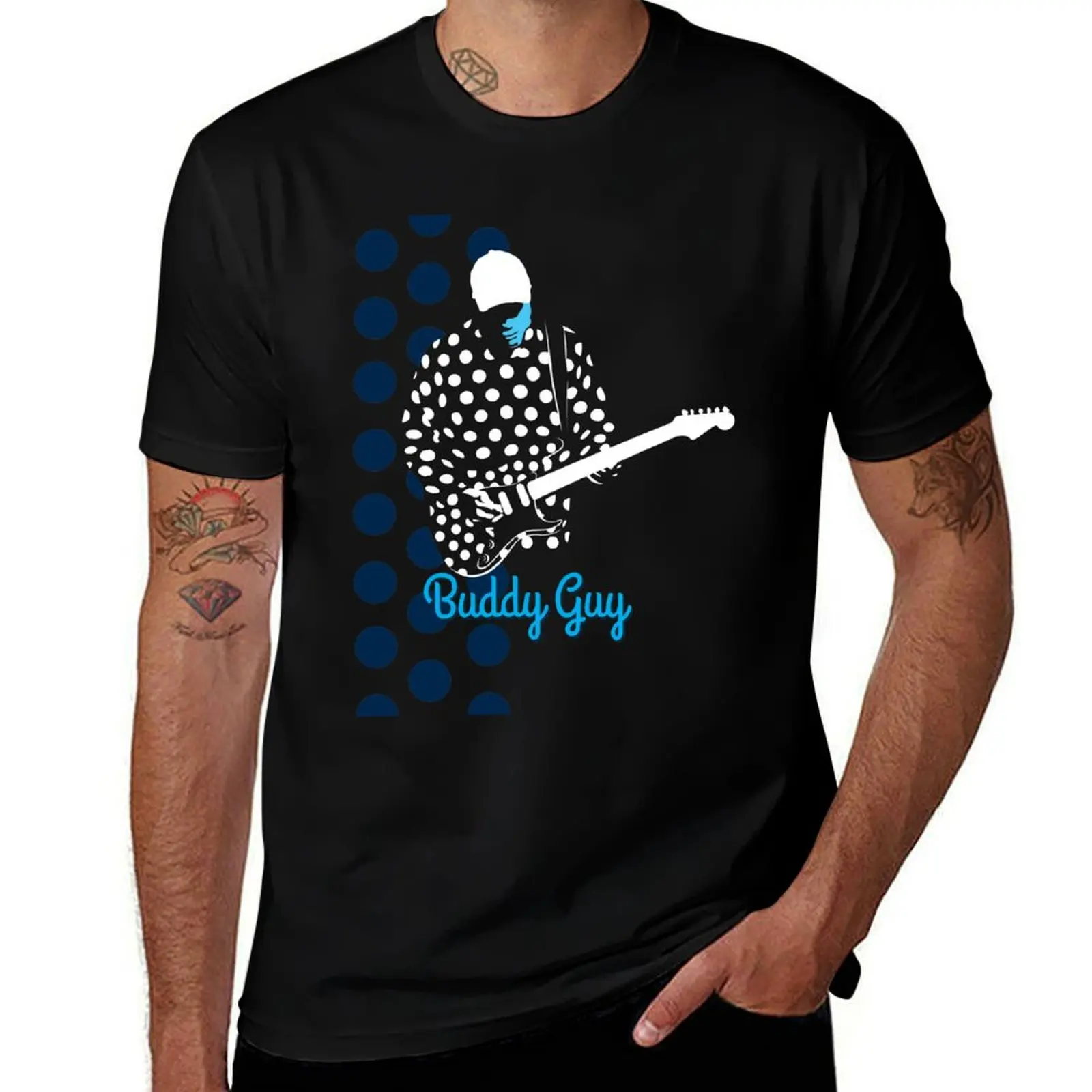 

Buddy Guy Dots on Dots T-Shirt cotton man t-shirts vintage graphic tee basketball graphic tees Funny t-shirt cotton t shirt men