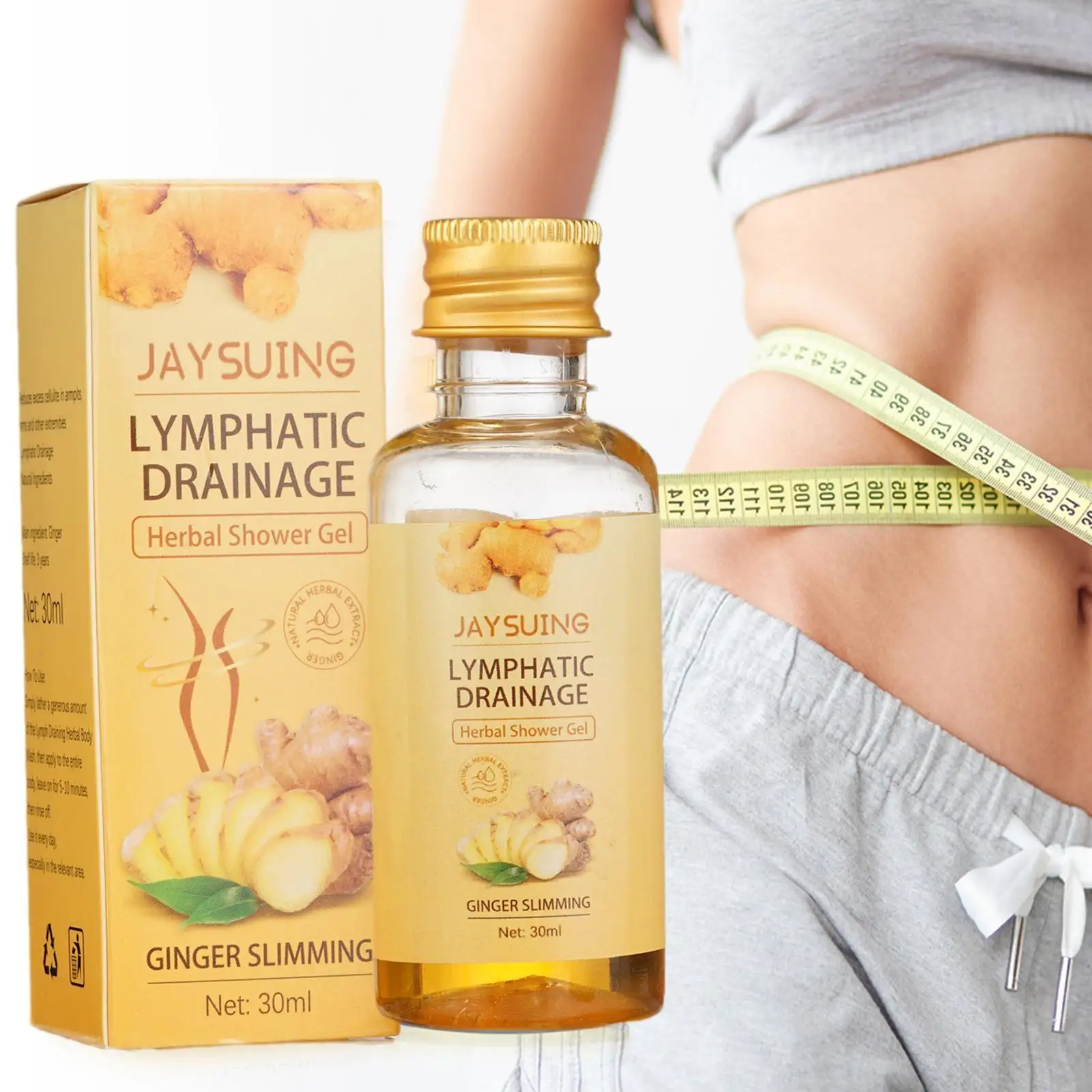 Ginger Slimming Losing Weight Cellulite Remover Lymphatic Health Beauty Shower Firm Body Herbal Care Gel Drainage F3A0