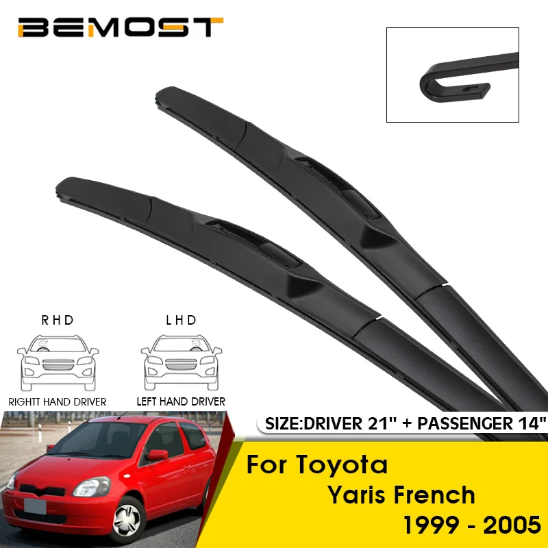 

Car Wiper Blades For Toyota Yaris French 1999-2005 Windshield Windscreen Front Window Blades 21"+14" Car Accessories