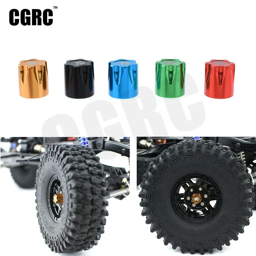 4PCS CNC Aluminum Alloy M4 Nut Wheel Rim Hat Cap For 1/10 RC Crawler TRX4 TRX6 D90 D110 SCX10 RC Drift Tamiya Yokomo HPI YD-2