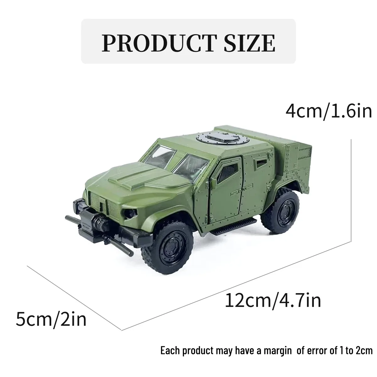 Vehículo táctico de luz conjunta JLTV, escala 1:36, modelo de coche de juguete extraíble, réplica de vehículo fundido a presión de aleación, regalo de Navidad, juguete para chico