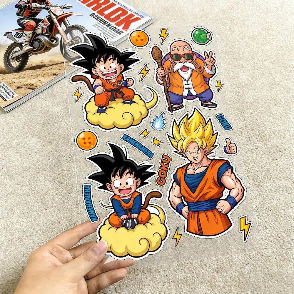 

DRAGON BALL GOKU Reflective motorcycle stickers, 3M safety warning at night in the dark scooter helmets