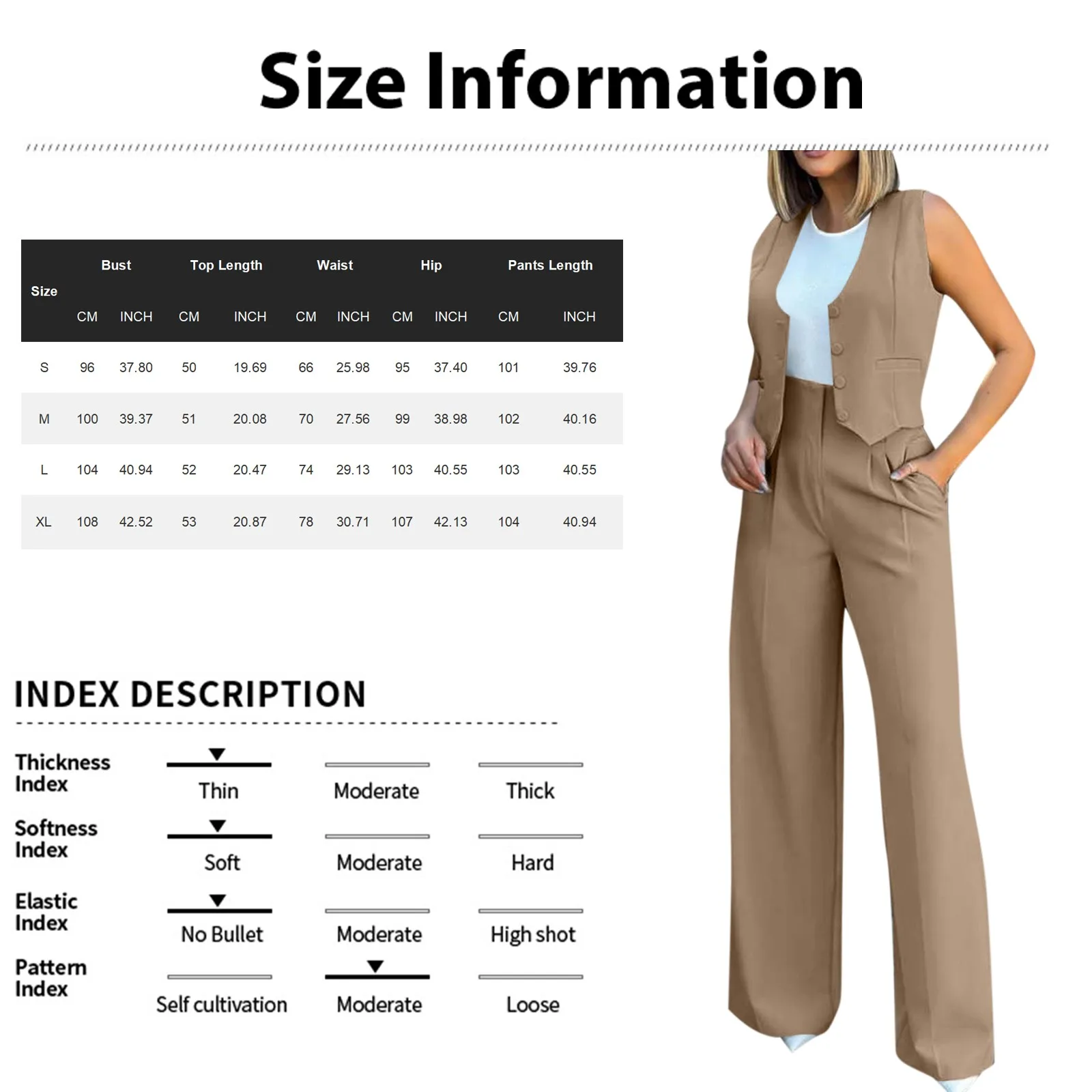 Pant Sets Women Sleeveless V-neck Vest High Waist Wide Leg Pant Suit Office Lady Casual Chic Vintage Elegant 2 Piece Sets Outfit