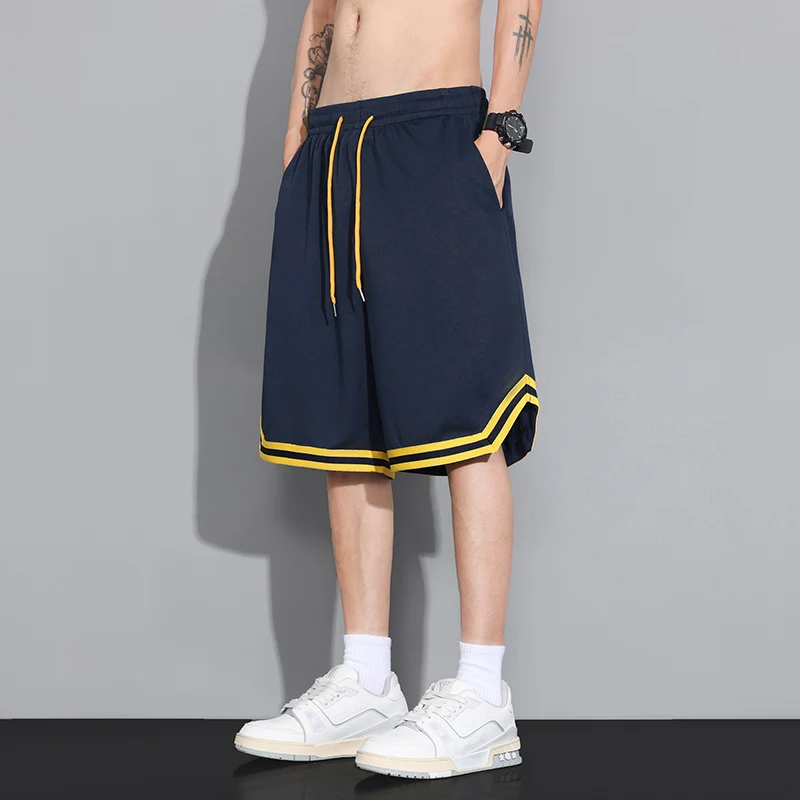 

Summer Thin Men's orts Trendy Five-Point Baskeall Sports Beach Loose Casual Youth Leisure Pants Faionable Straight Leg