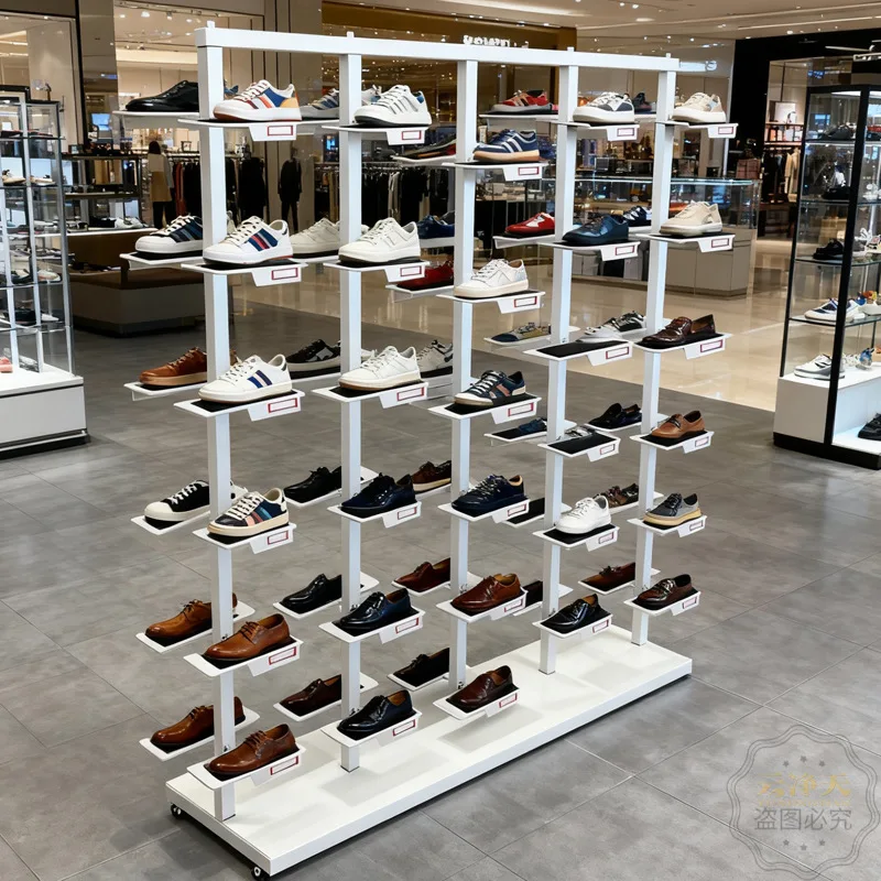 New shoe store shoe rack fashion combination multi-layer shoe store display rack bag store display cabinet window Nakajima