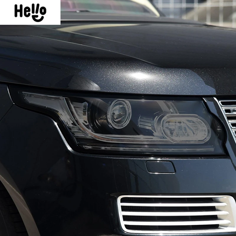 For Range Rover Vogue L405 2013-2021 Car Headlight Protective Film Smoked Black Tint Wrap Vinyl Transparent TPU Sticker