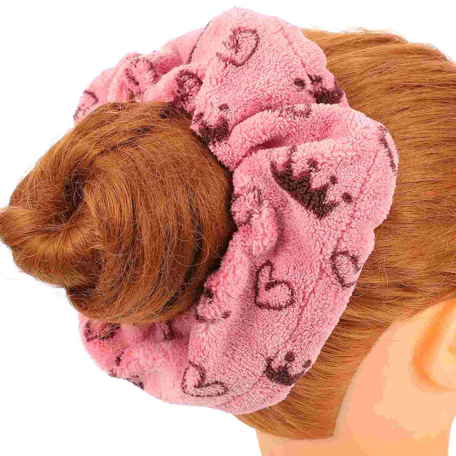 

4 Pcs Hair Ribbons Ring Scrunchies Girl Ropes Drying Coral Fleece Ponytail Tie for Women