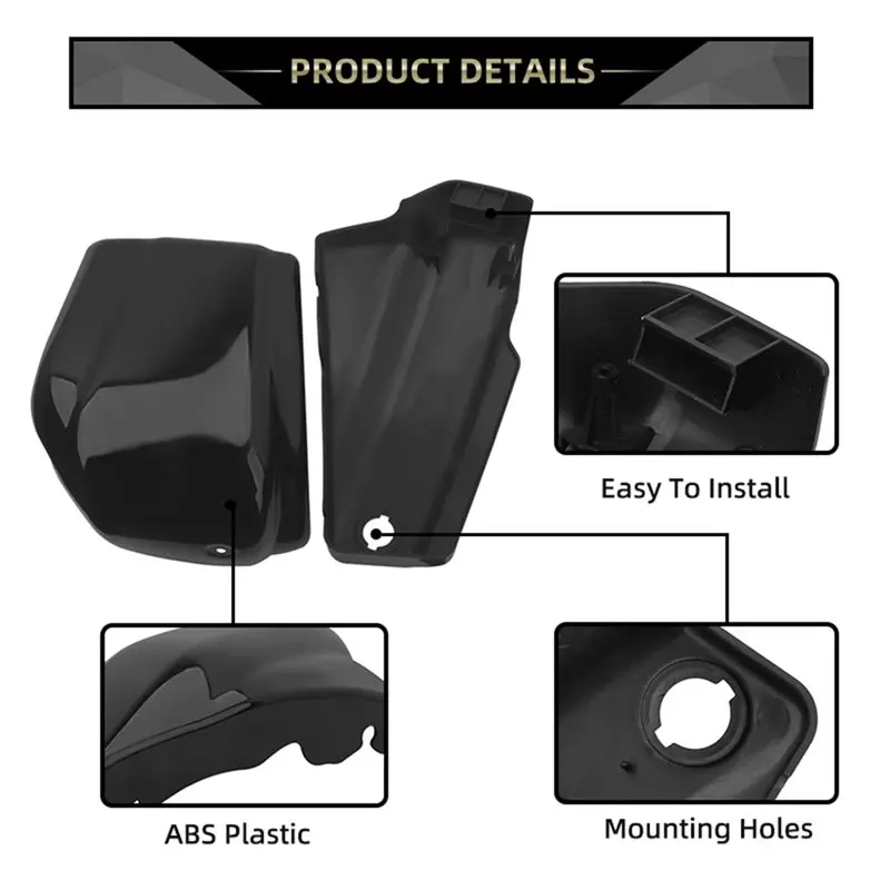 Motorcycle Battery Accessories Side Covers Fairing Black For Dragstar Vstar XVS1100 Classic Custom 1999-2011