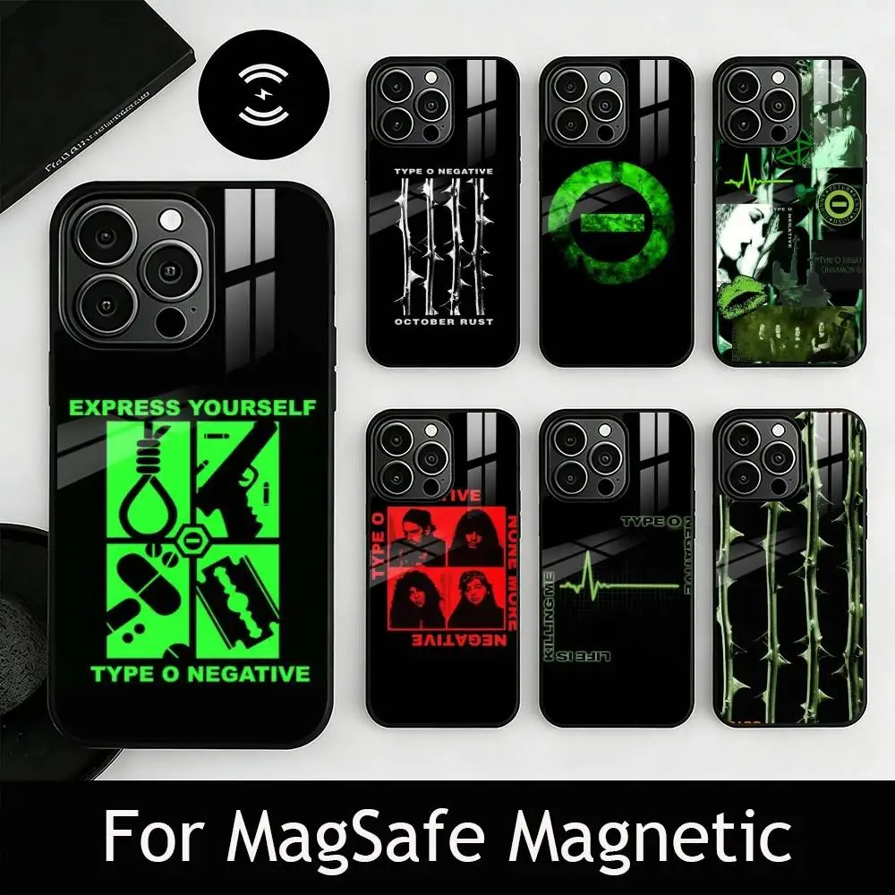 

Type O Negative Rock Band Phone Case For iPhone17,16,15,14,13,12,11 Plus,Pro Magnetic For Magsafe Wireless Charging