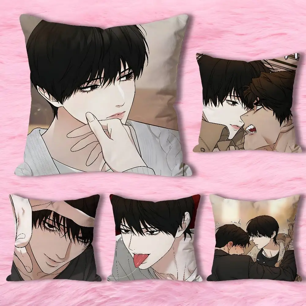 

Manga R-Reverse T-Thinking Various Sizes Square Pillow Case For Car Home Bedchamber Decor Custom Valentine gift