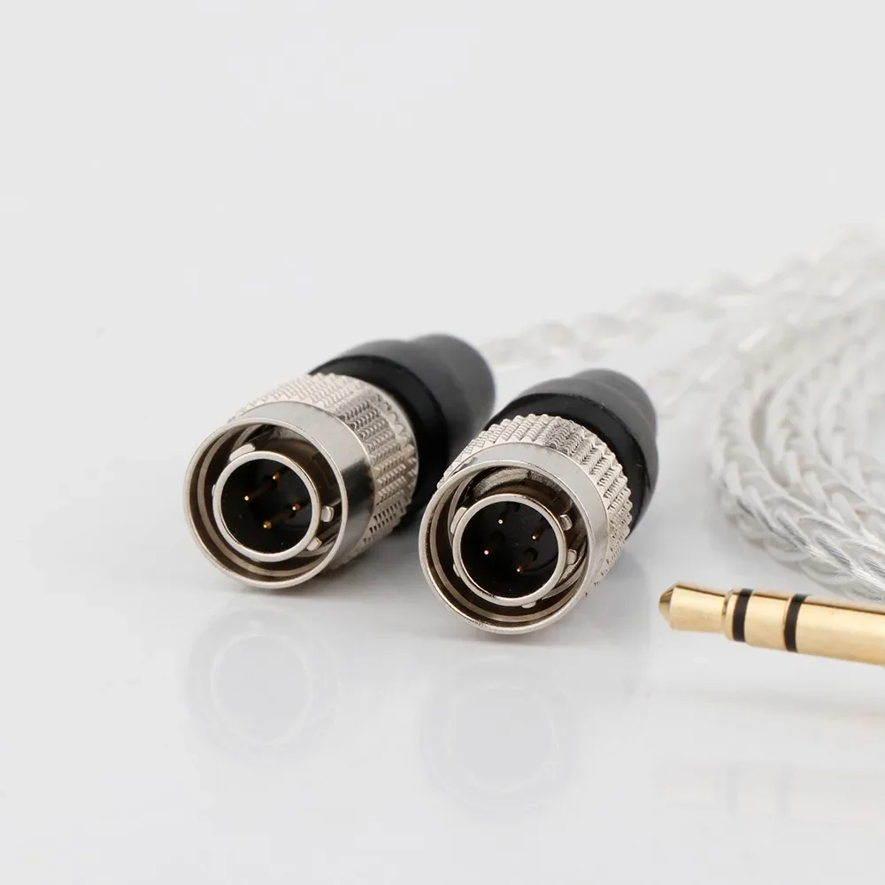 Preffair 1PC OCC Silver Plated Earphone Cable For Mr Speakers Alpha Dog Ether C Flow Mad Dog AEON Headphone