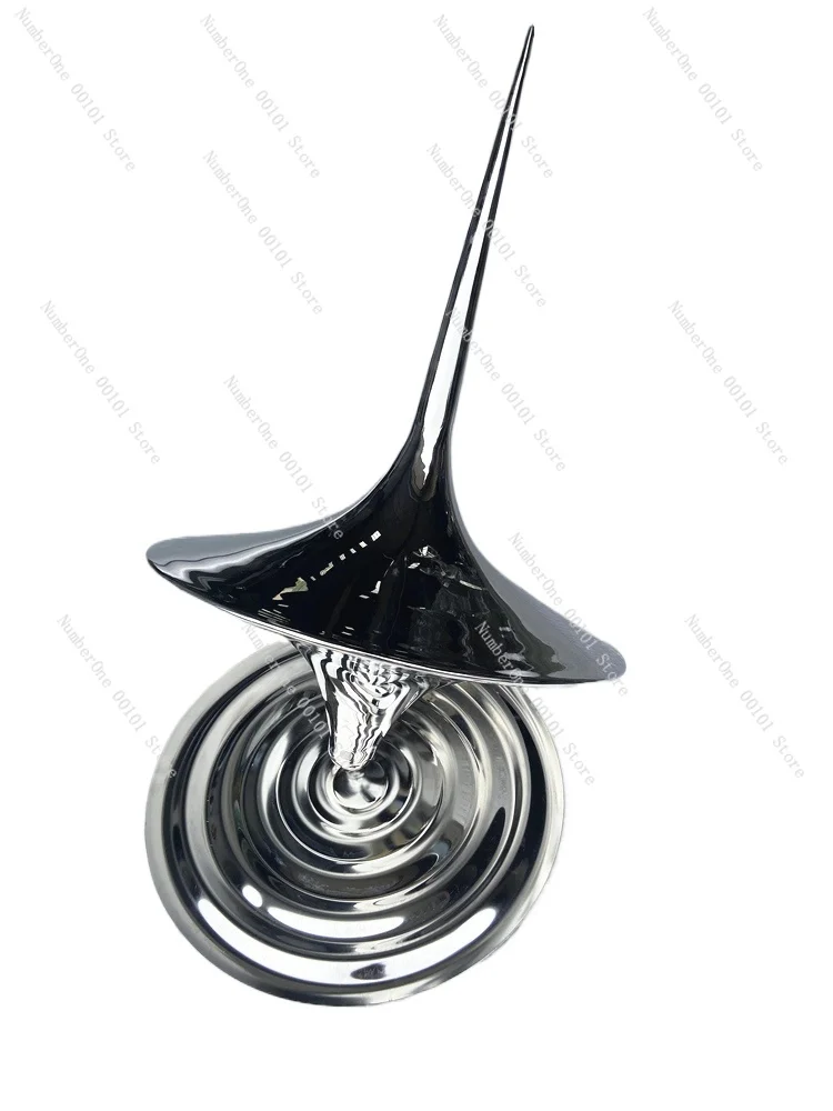 Stainless Steel Gyro Sculptured Ornaments Large Shopping Mall Hotel Office Creative Indoor Installation Art Abstract