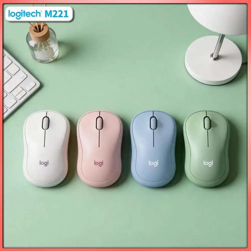 Logitech M221 Wireless Silent Mouse - Silent Click Kit, 2.4GHz 10m Range, Extra Power, Laptop Desktop Gear