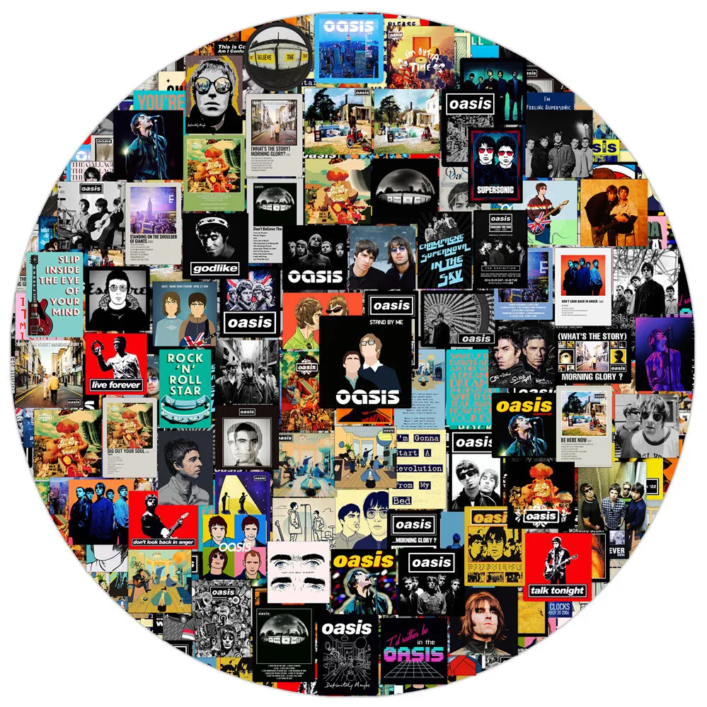 135Pcs Oasis Band Season 3 Rock Mini Stickers DIY Art Decor For Mobile Phone Notebook LanLanStickersWorld Store