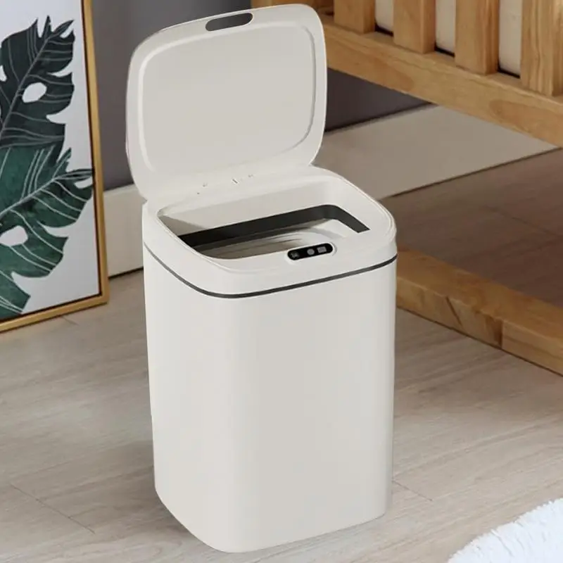 Smart Trash Can Electric Touchless Automatic Garbage Can For Bathroom Motion Sensor Garbage Bin Large Capacity Trash Can With