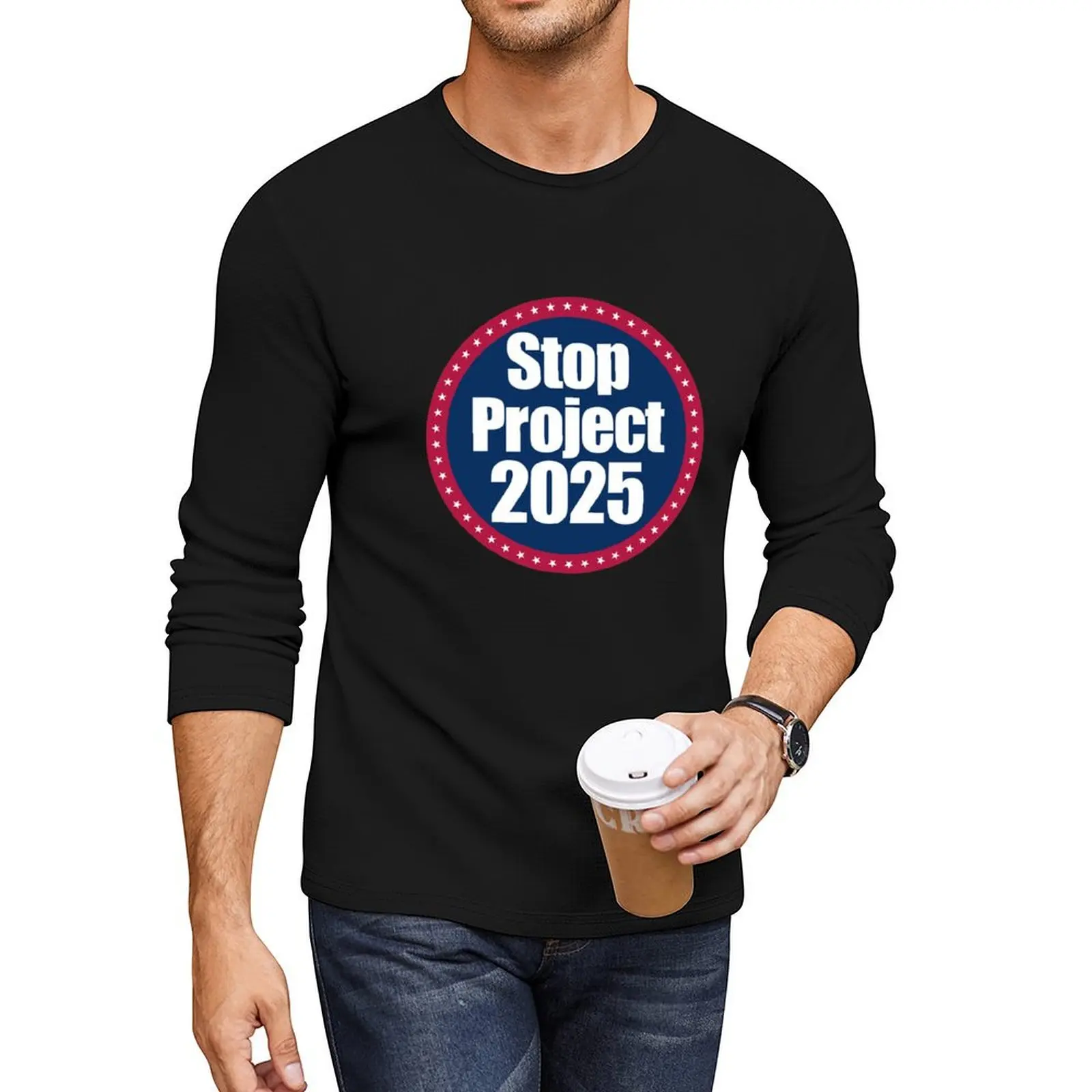 Stop Project 2025 Long T-Shirt sports fan t-shirts mens graphic t-shirts funny