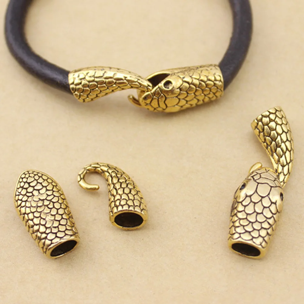 Snake Head Bracelet Clasp Alloy Toggle Closure For Jewelry Making Necklace Connectors Craft Findings Spacer Beads