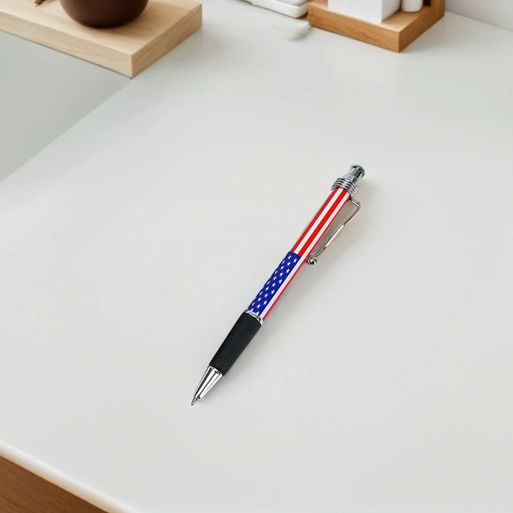 أقلام حبر جاف مريحة مكونة من 10 قطع بتصميم وطني وأدوات كتابة العلم البريطاني الأمريكي للاستخدام المكتبي والمدرسة