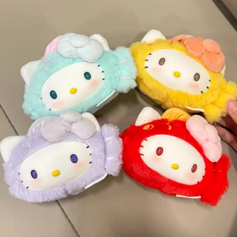 Sanrio Hello Kitty Lucky Koi Scries, плюшевая слепая коробка, расслабляющие игрушки, виниловая подвеска для лица, модные мягкие куклы-сюрпризы, Рождественский подарок