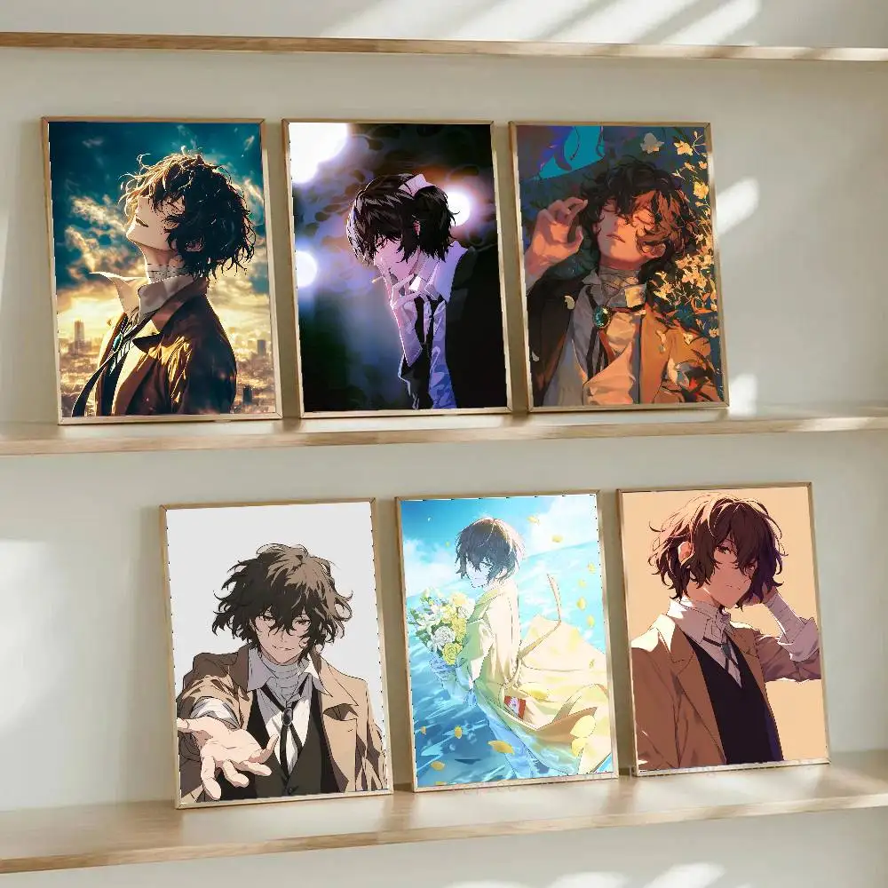 Dazai Osamu Anime B-Bungo Stray Dogs Posters Living Room Bar Cafe Quality Canvas Vintage Style Comics Painting Art Home Wall Dec
