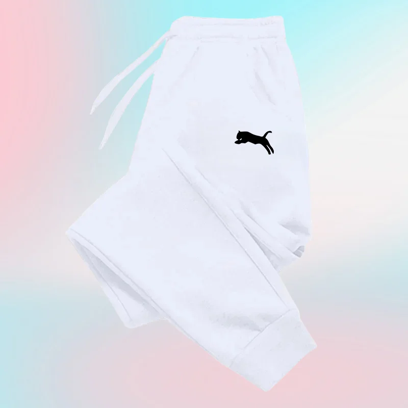 

Men Printed Pants Running Pants Joggers Autumn Winter Fleece Fitness Sports Trousers Streetwear