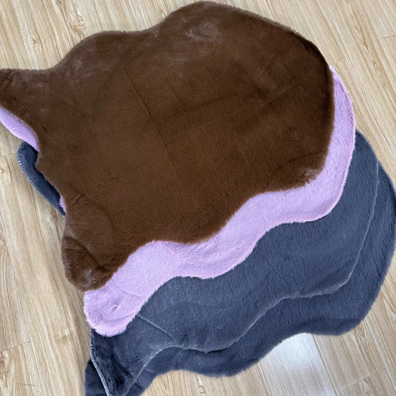 Alien Soft Blanket Imitating Rabbit Hair Children Sleeping Mat Non-woven Fabric Anti Slip Floor Mat Warm Sofa Cushion 60×90cm