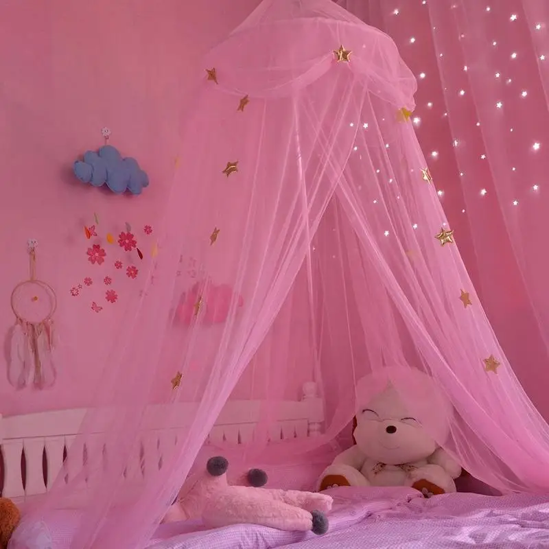 Baby Crib Netting Princess Dome Bed Canopy Childrens Bedding Round Lace Mosquito Net For Baby Sleeping