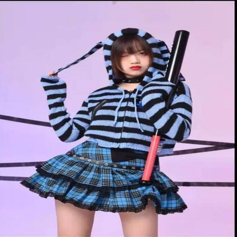 

Kimotimo, милая крутая клетчатая мини-юбка в стиле панк, женская Harajuku Y2k, кружевная лоскутная юбка трапециевидной формы с высокой талией, винтажные готические Faldas