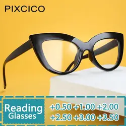 R56427 Fashion Cat-Eye Reading Glasses +100 +150 +200 Men's and Women's Retro Simple Candy Color Presbyopia Glasses