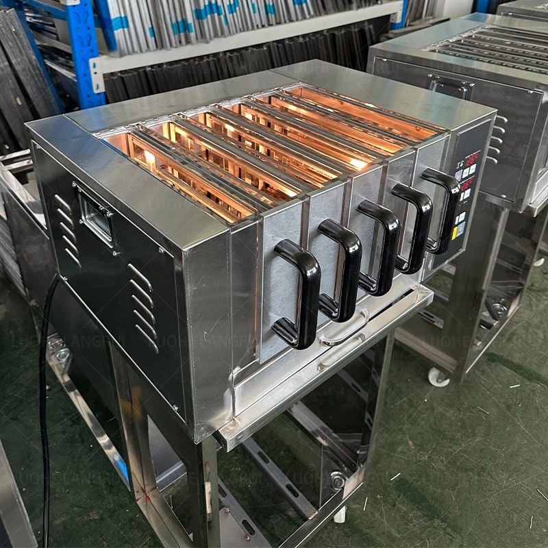 

Интеллектуальная электрическая автоматическая машина для гриля с контролем температуры, семейный бездымный электрический гриль для барбекю