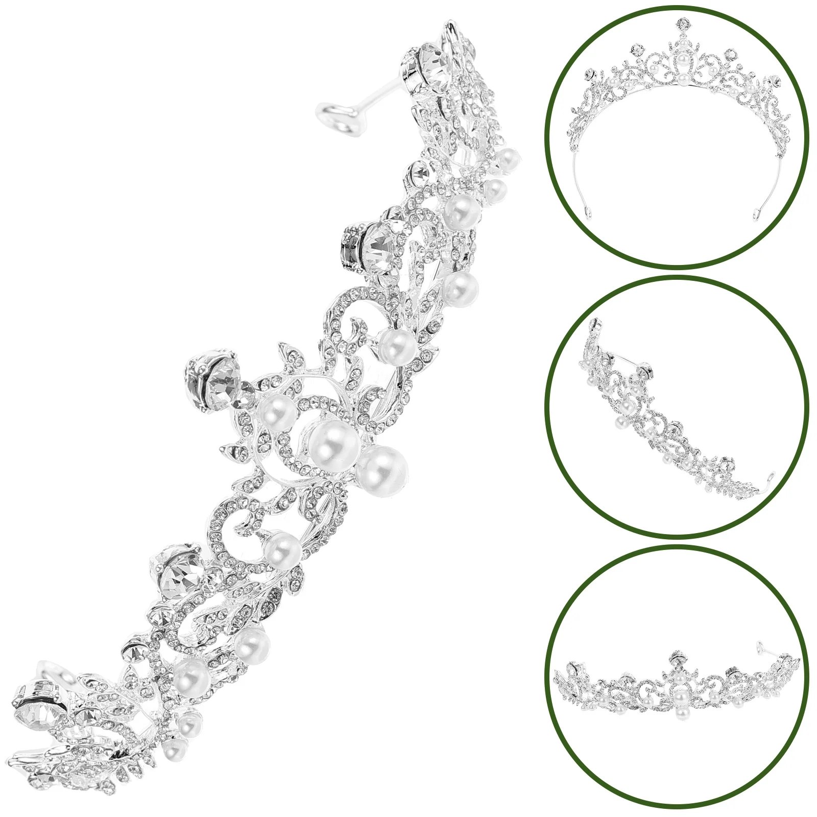 

Bridal Crown Jewelry Hair Accessory Wedding Hair Decor Band Durable Fashionable Unique Glittering Jewelries