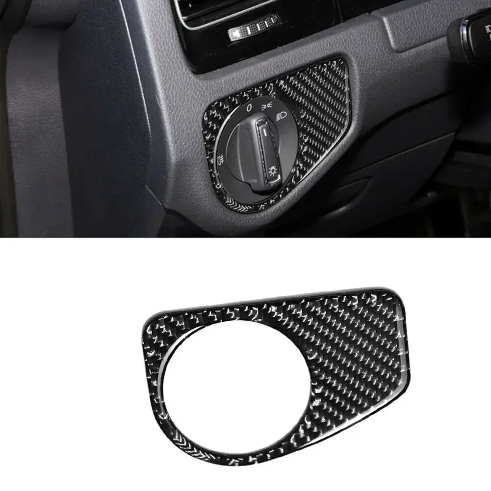 

Carhome для Golf 7 MK7 2014-2019, рамка переключателя фар, накладка из углеродного волокна, наклейка, аксессуары для салона автомобиля, полезные