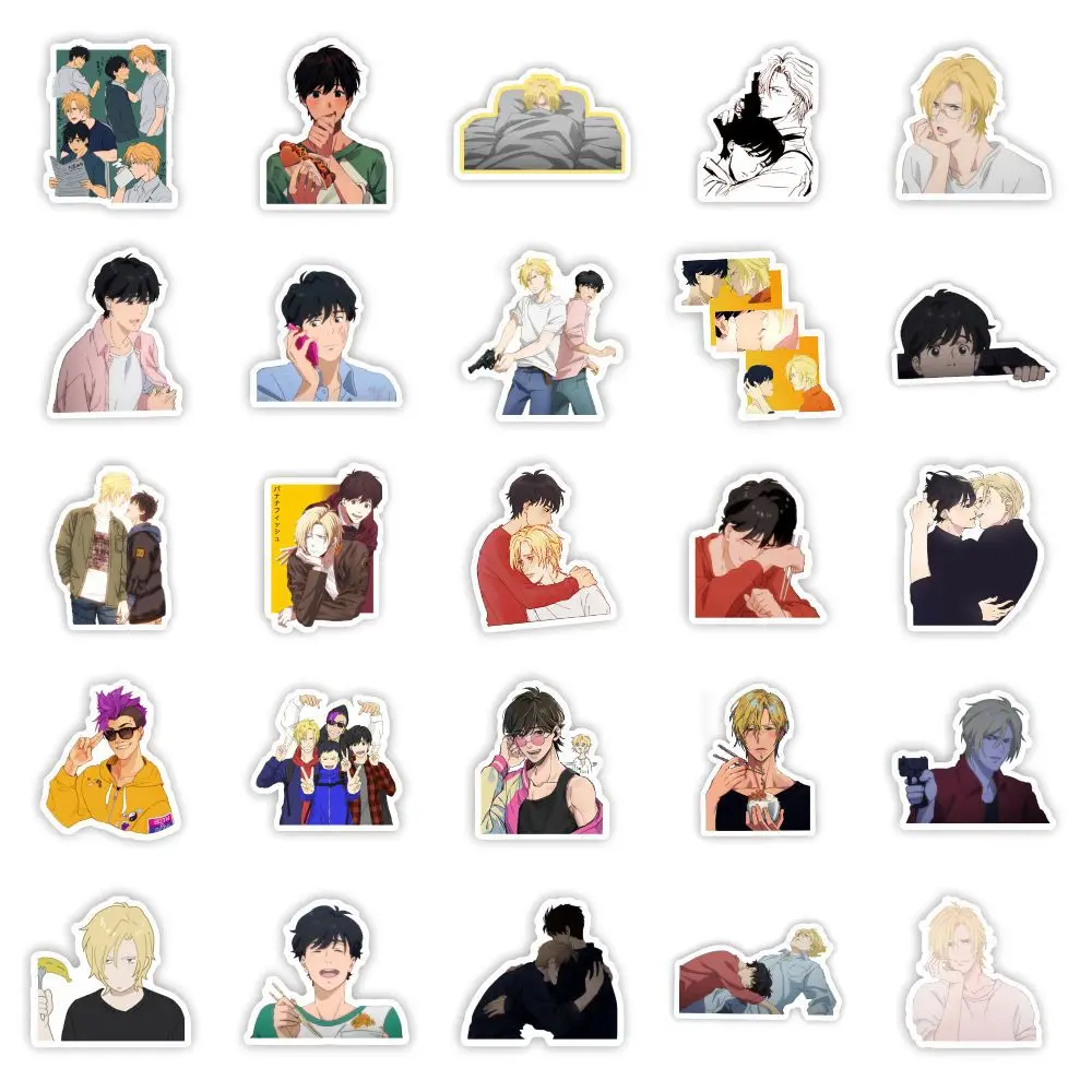 10/30/50pcs BANANA FISH Stickers Laptop Bicycle Guitar Skateboard Sticker Kid DIY Graffiti Waterproof Stickers Toy