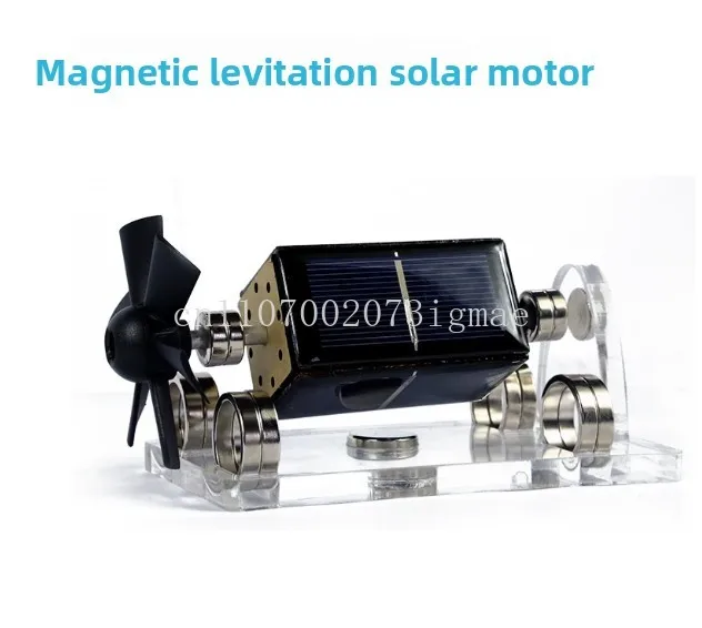 Maglev solar motor, creative maglev ornament, fan blade scientific gift view 3