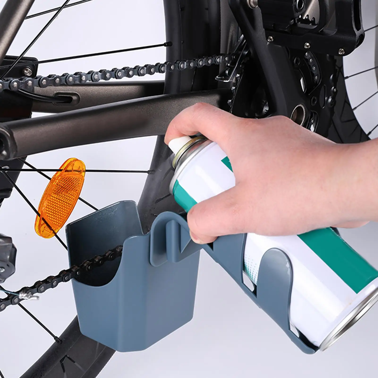 

НОВЫЙ Инструмент для хранения масла для цепей, съемный контейнер для грязи, защита от брызг масла при чистке цепей, для дома, мастерской, гаража